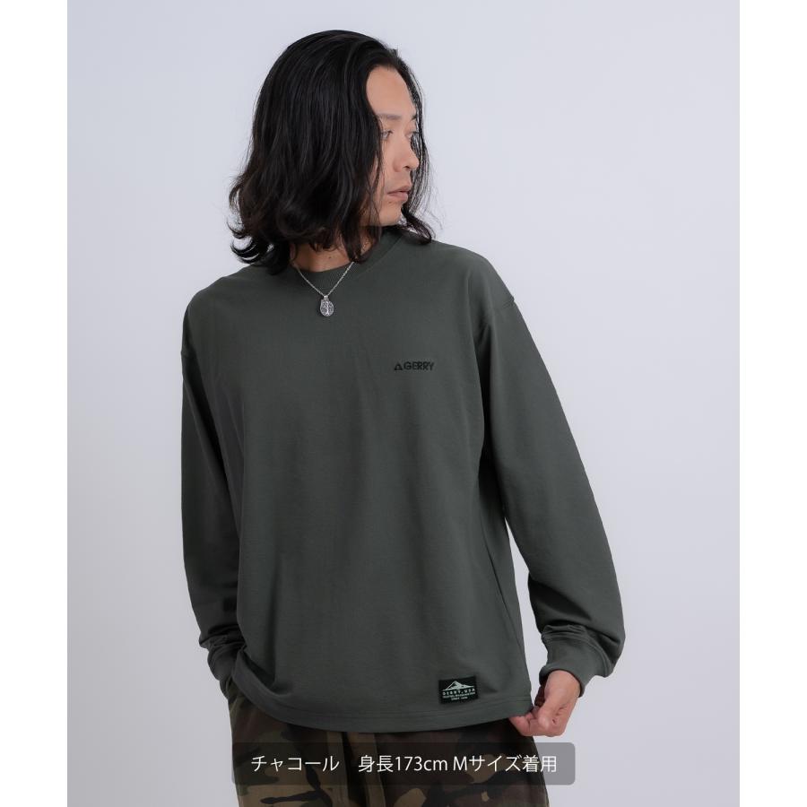 長袖Tシャツ メンズ GERRY ジェリー カットソー ワンポイント ピスネーム 高ストレッチ性 アウトドア ストリート アメカジ 古着MIX ホワイト ブラック | GERRY | 06