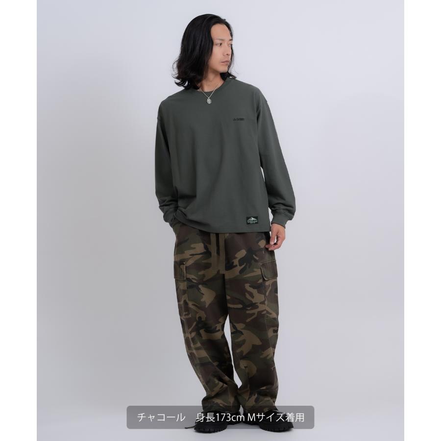 長袖Tシャツ メンズ GERRY ジェリー カットソー ワンポイント ピスネーム 高ストレッチ性 アウトドア ストリート アメカジ 古着MIX ホワイト ブラック | GERRY | 08