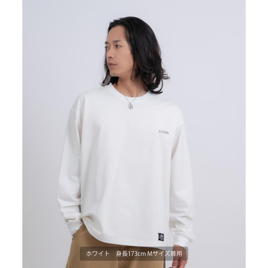 長袖Tシャツ メンズ GERRY ジェリー カットソー ワンポイント ピスネーム 高ストレッチ性 アウトドア ストリート アメカジ 古着MIX ホワイト ブラック | GERRY | 13