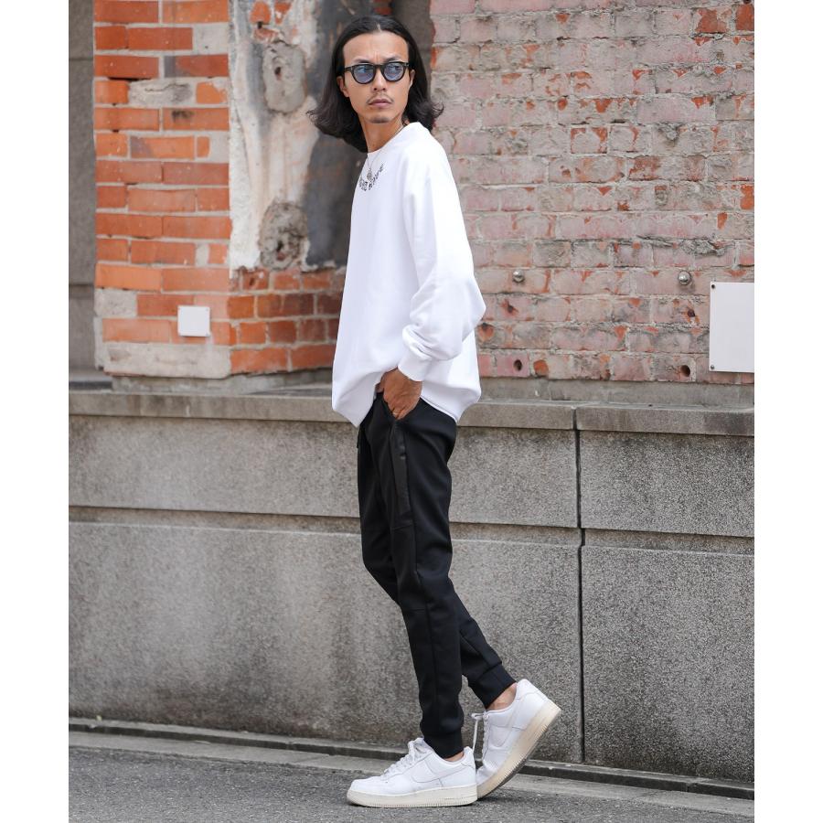 ジョガーパンツ メンズ テックパンツ リブパンツ イージーパンツ スリムパンツ アメカジ ストリート スポーツMIX タックウェア ブラック | improves | 06