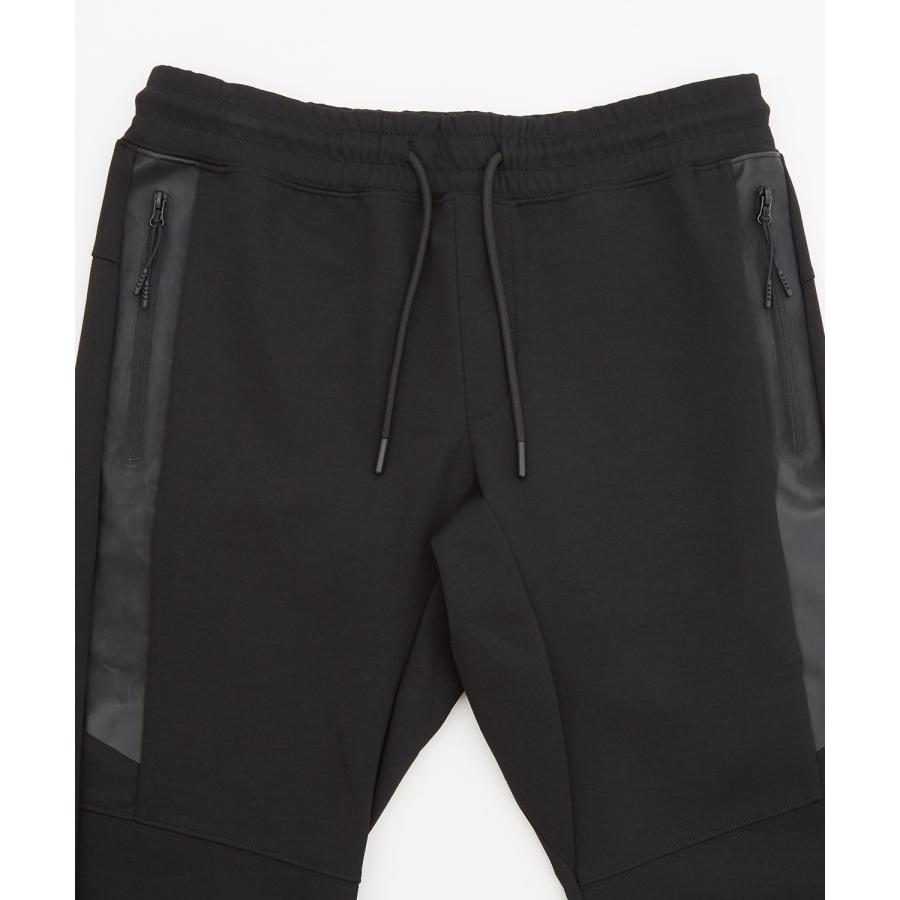 ジョガーパンツ メンズ テックパンツ リブパンツ イージーパンツ スリムパンツ アメカジ ストリート スポーツMIX タックウェア ブラック | improves | 08