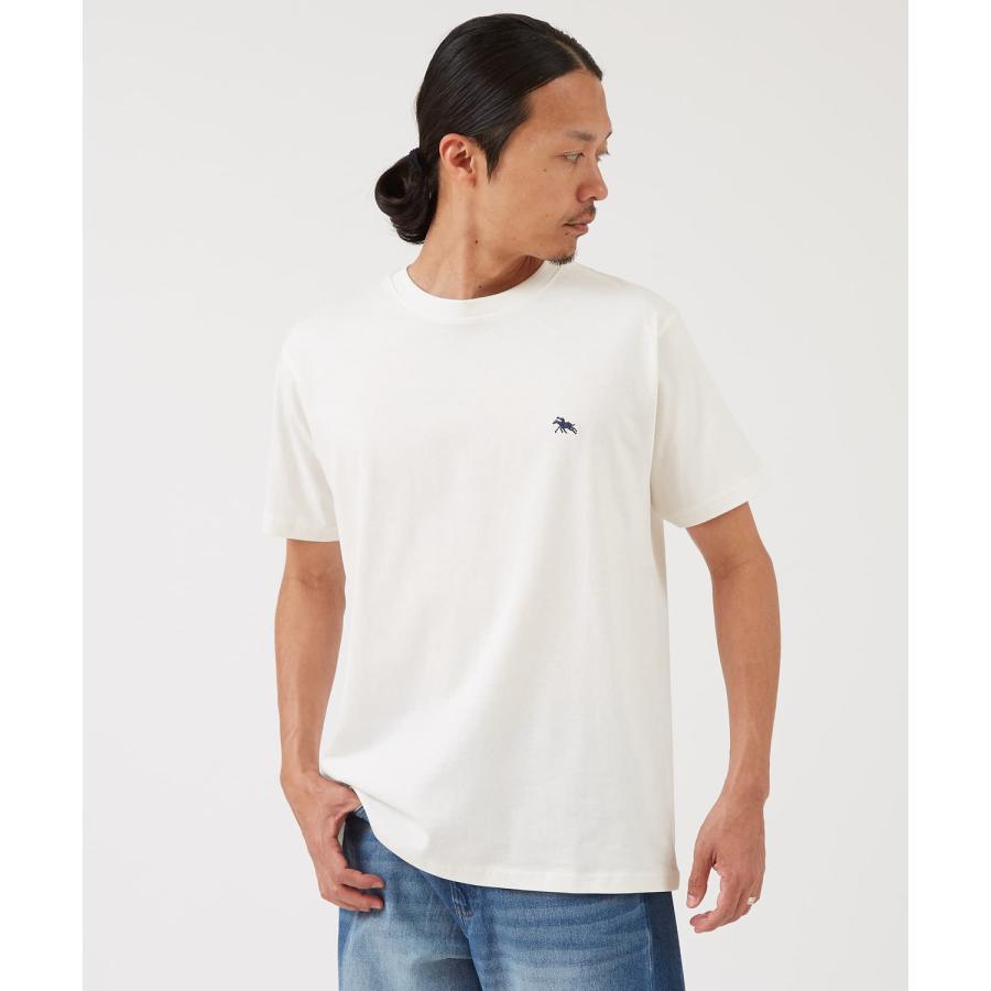 半袖Tシャツ メンズ POLOCHAMPS バッグロゴ ポニー カットソー 大きめ カジュアル ストリート ブラック チャコール ホワイト | improves | 06