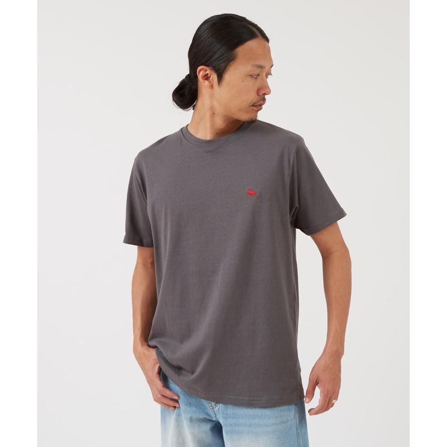 半袖Tシャツ メンズ POLOCHAMPS バッグロゴ ポニー カットソー 大きめ カジュアル ストリート ブラック チャコール ホワイト | improves | 09