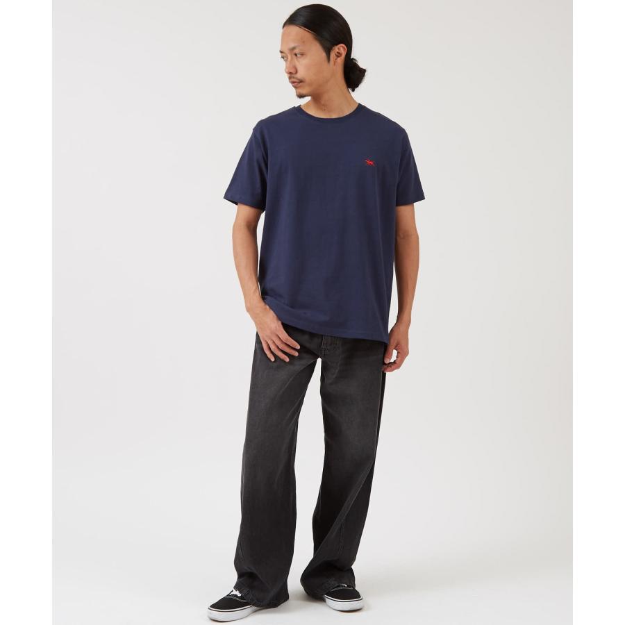 半袖Tシャツ メンズ POLOCHAMPS バッグロゴ ポニー カットソー 大きめ カジュアル ストリート ブラック チャコール ホワイト | improves | 18