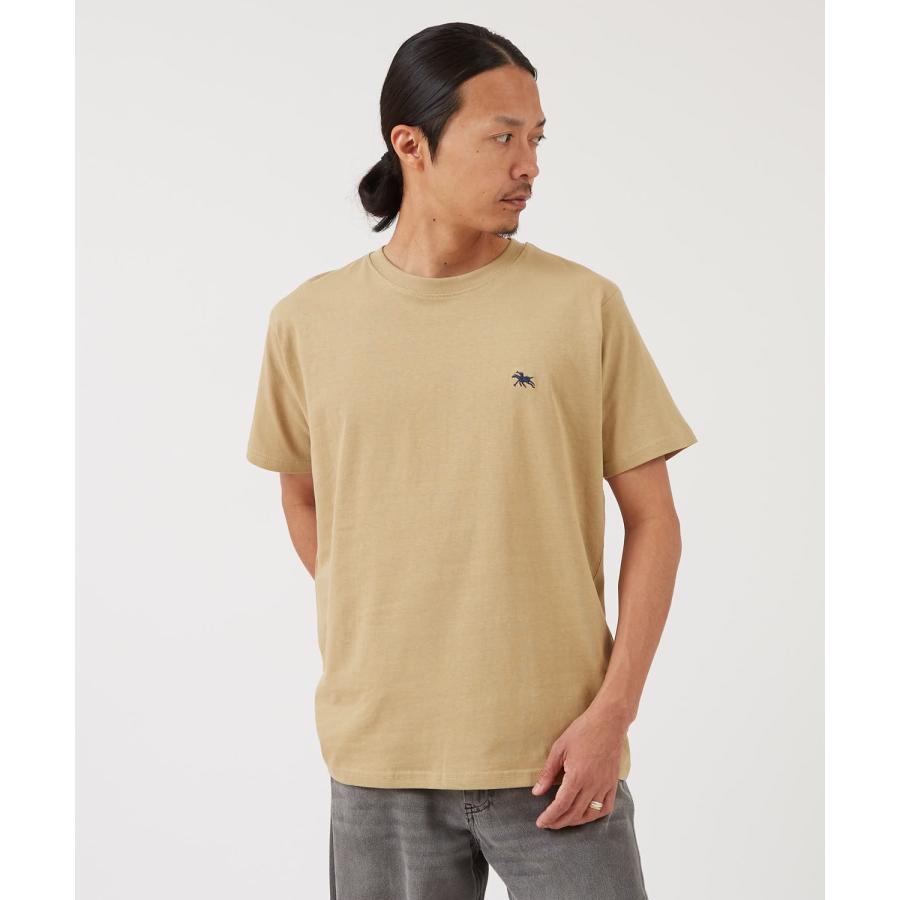 半袖Tシャツ メンズ POLOCHAMPS バッグロゴ ポニー カットソー 大きめ カジュアル ストリート ブラック チャコール ホワイト | improves | 19