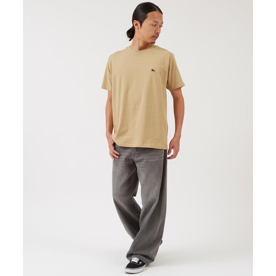 半袖Tシャツ メンズ POLOCHAMPS バッグロゴ ポニー カットソー 大きめ カジュアル ストリート ブラック チャコール ホワイト | improves | 20