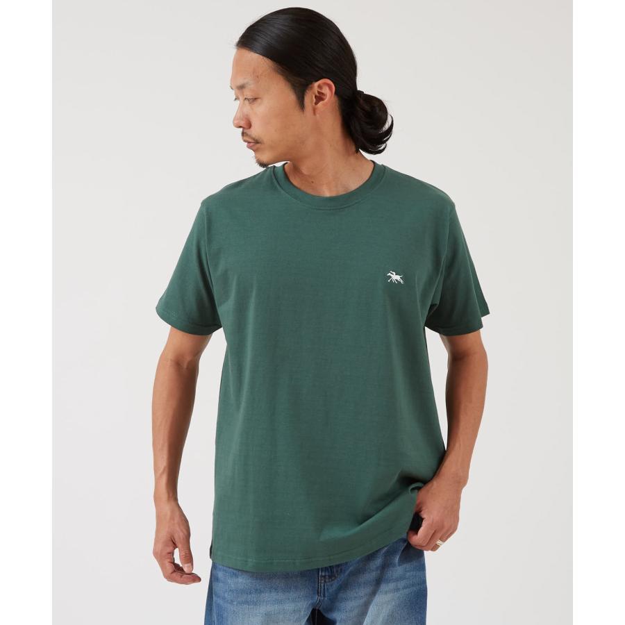 半袖Tシャツ メンズ POLOCHAMPS バッグロゴ ポニー カットソー 大きめ カジュアル ストリート ブラック チャコール ホワイト | improves | 21