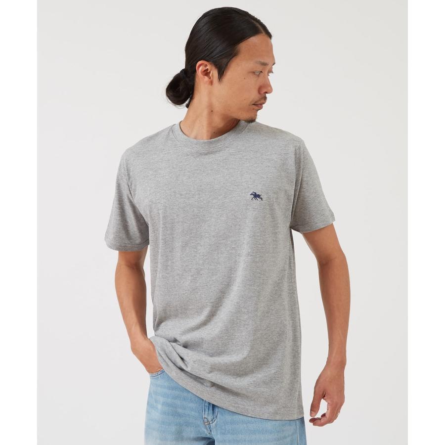 半袖Tシャツ メンズ POLOCHAMPS バッグロゴ ポニー カットソー 大きめ カジュアル ストリート ブラック チャコール ホワイト | improves | 26