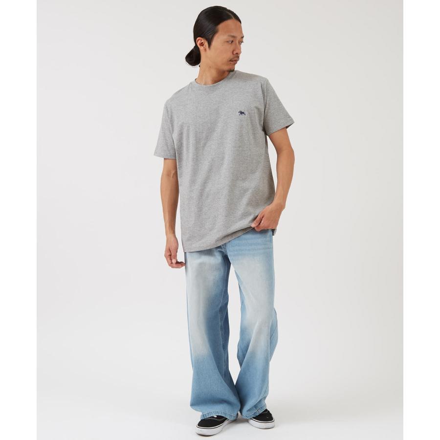 半袖Tシャツ メンズ POLOCHAMPS バッグロゴ ポニー カットソー 大きめ カジュアル ストリート ブラック チャコール ホワイト | improves | 27