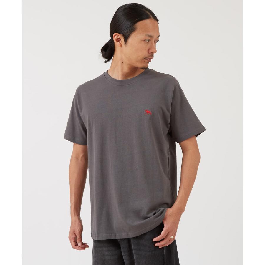 半袖Tシャツ メンズ POLOCHAMPS バッグロゴ ポニー カットソー 大きめ カジュアル ストリート ブラック チャコール ホワイト | improves | 09