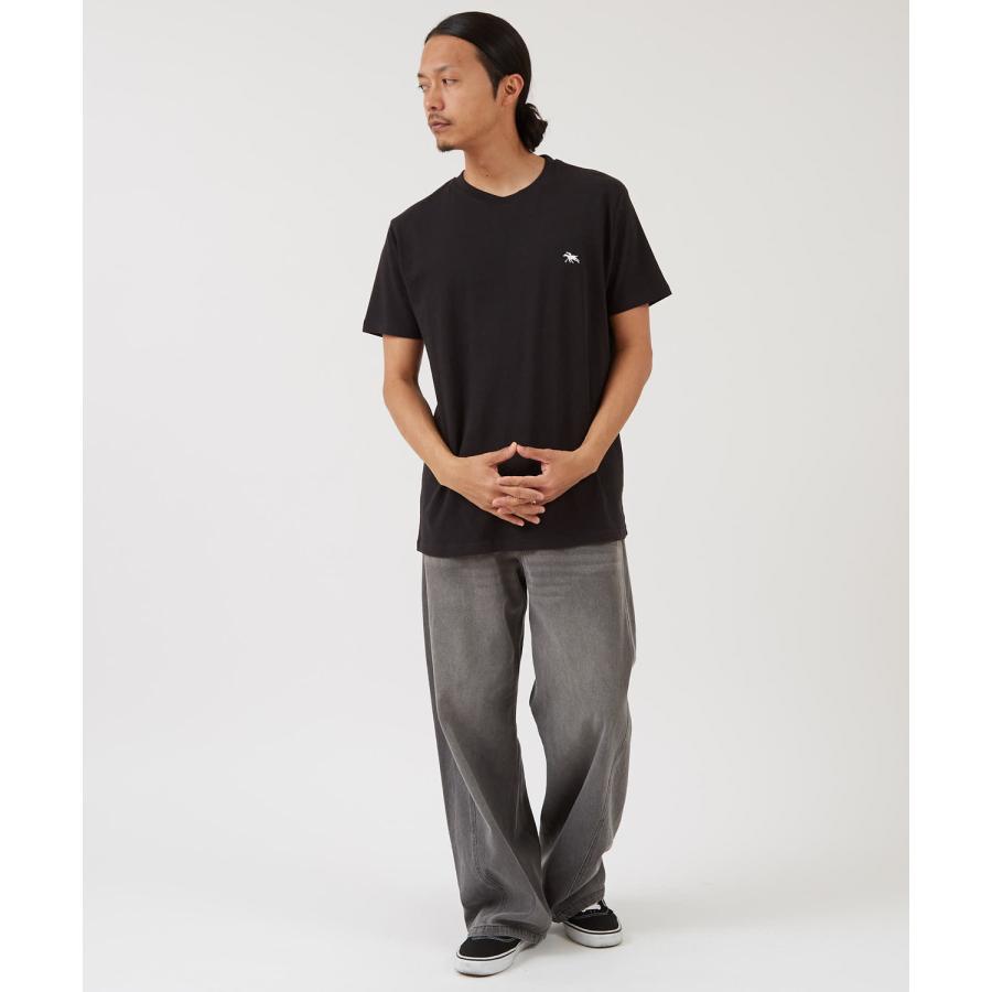 半袖Tシャツ メンズ POLOCHAMPS バッグロゴ ポニー カットソー 大きめ カジュアル ストリート ブラック チャコール ホワイト | improves | 16