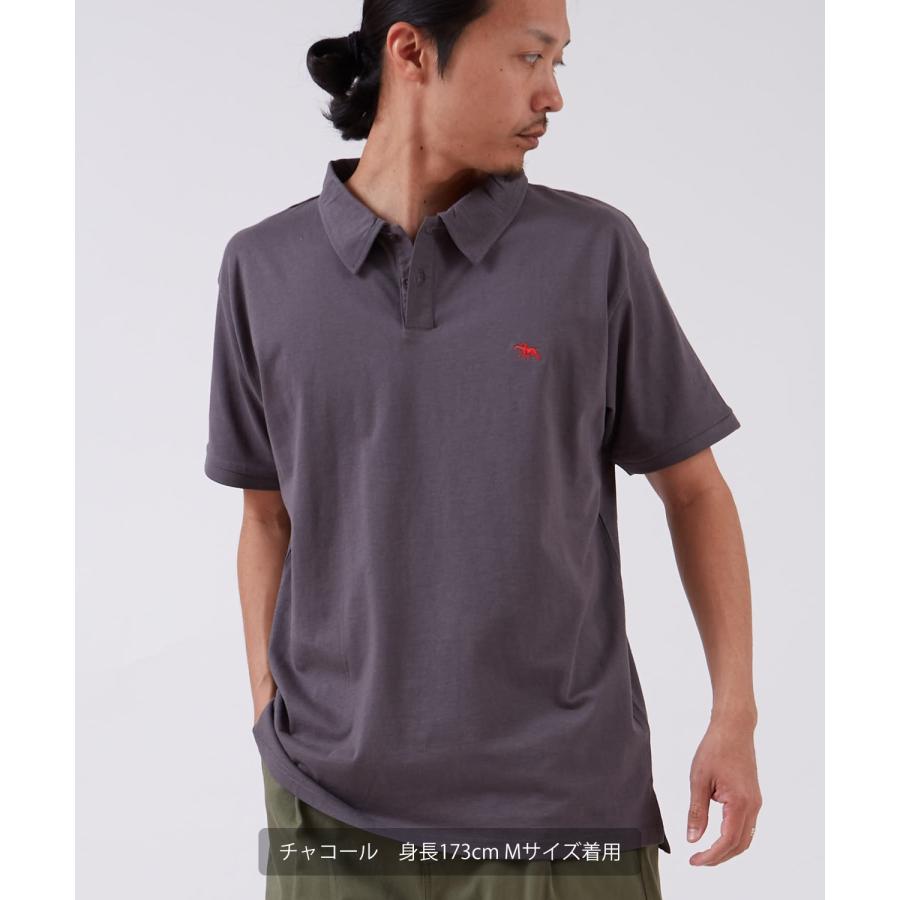 半袖Tシャツ メンズ POLOCHAMPS ポロチャンプス ポロシャツ ワンポイント 刺繍 カジュアル  クールビズ ビジカジ オフィス ブラック チャコール ホワイト | improves | 16
