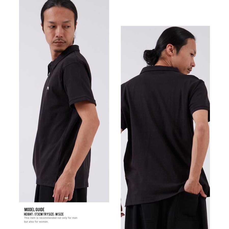 半袖Tシャツ メンズ POLOCHAMPS ポロチャンプス ポロシャツ ワンポイント 刺繍 カジュアル  クールビズ ビジカジ オフィス ブラック チャコール ホワイト | improves | 08