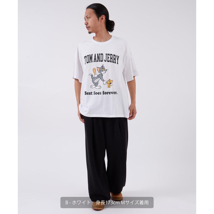 半袖Tシャツ メンズ TOM&JERRY トムとジェリー プリント カットソー カートゥーン 大きめ アメカジ カジュアル スケーター ストリート 古着MIX | improves | 18