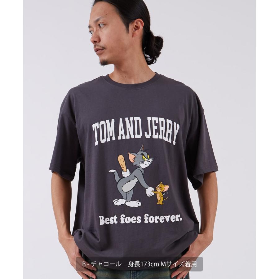 半袖Tシャツ メンズ TOM&JERRY トムとジェリー プリント カットソー カートゥーン 大きめ アメカジ カジュアル スケーター ストリート 古着MIX | improves | 19