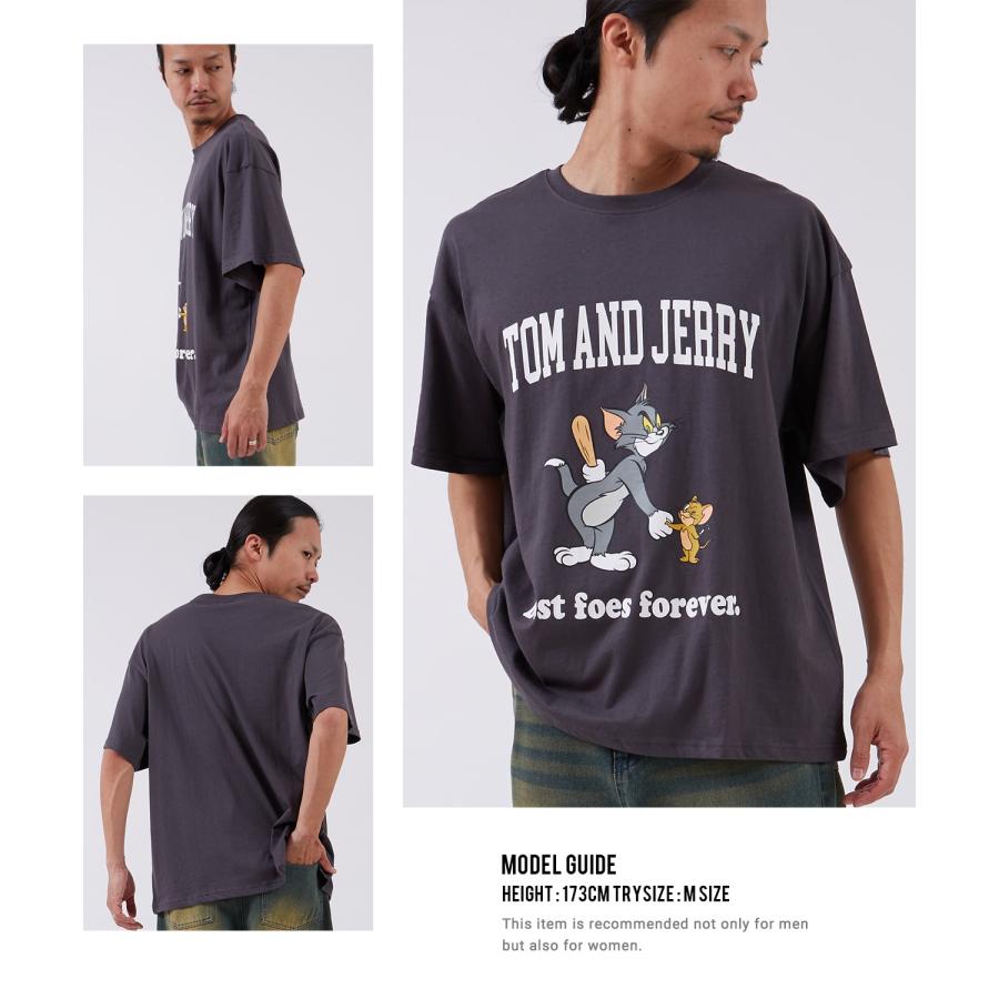 半袖Tシャツ メンズ TOM&JERRY トムとジェリー プリント カットソー カートゥーン 大きめ アメカジ カジュアル スケーター ストリート 古着MIX | improves | 20
