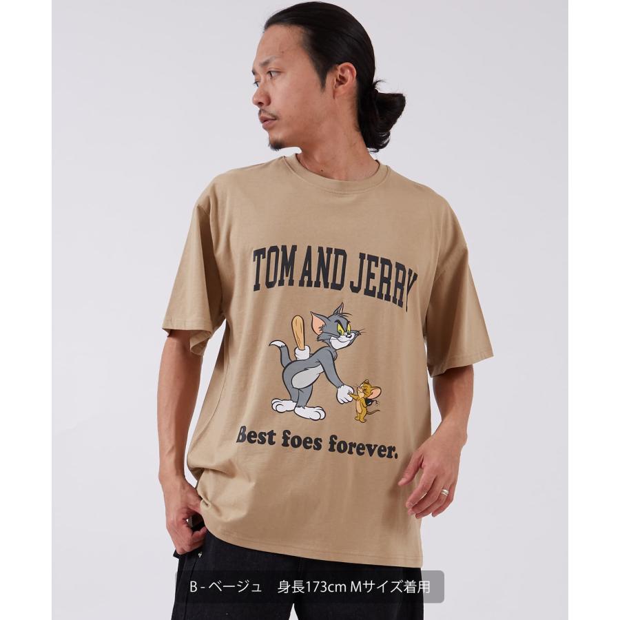 半袖Tシャツ メンズ TOM&JERRY トムとジェリー プリント カットソー カートゥーン 大きめ アメカジ カジュアル スケーター ストリート 古着MIX | improves | 22