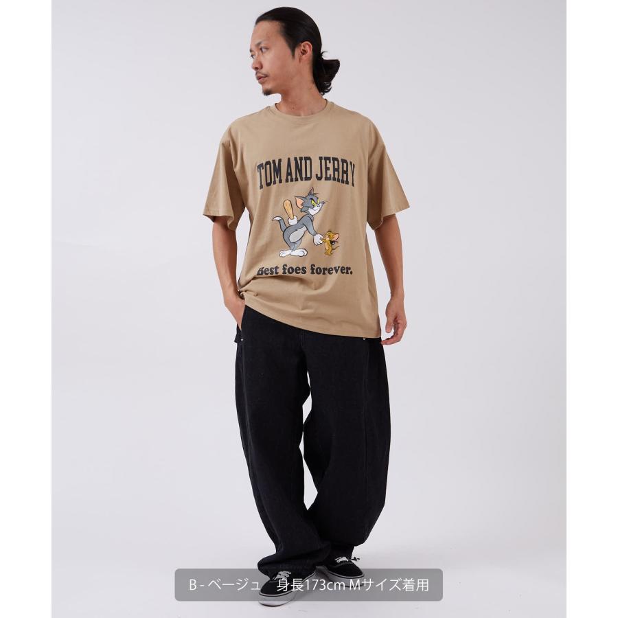 半袖Tシャツ メンズ TOM&JERRY トムとジェリー プリント カットソー カートゥーン 大きめ アメカジ カジュアル スケーター ストリート 古着MIX | improves | 24