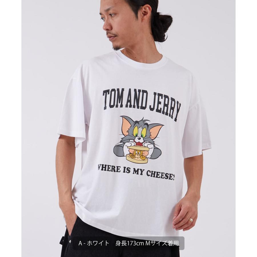 半袖Tシャツ メンズ TOM&JERRY トムとジェリー プリント カットソー カートゥーン 大きめ アメカジ カジュアル スケーター ストリート 古着MIX | improves | 07
