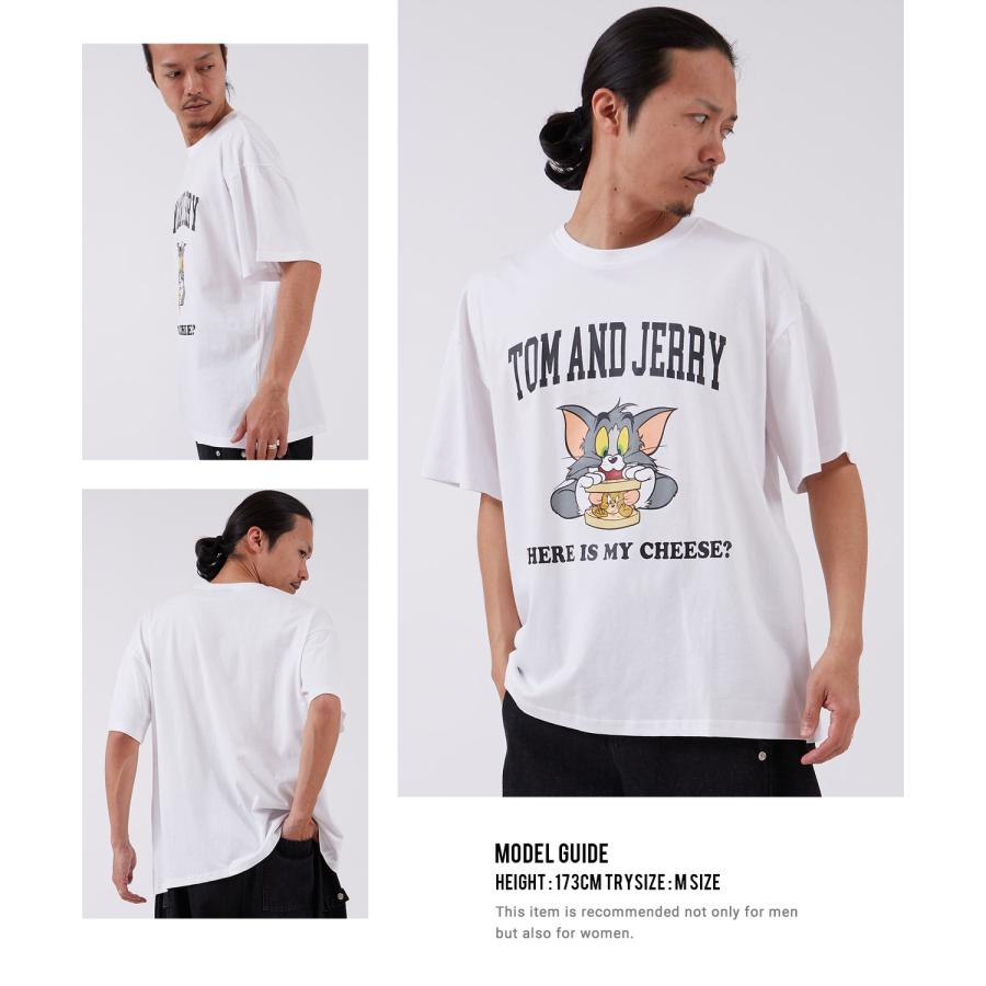 半袖Tシャツ メンズ TOM&JERRY トムとジェリー プリント カットソー カートゥーン 大きめ アメカジ カジュアル スケーター ストリート 古着MIX | improves | 08
