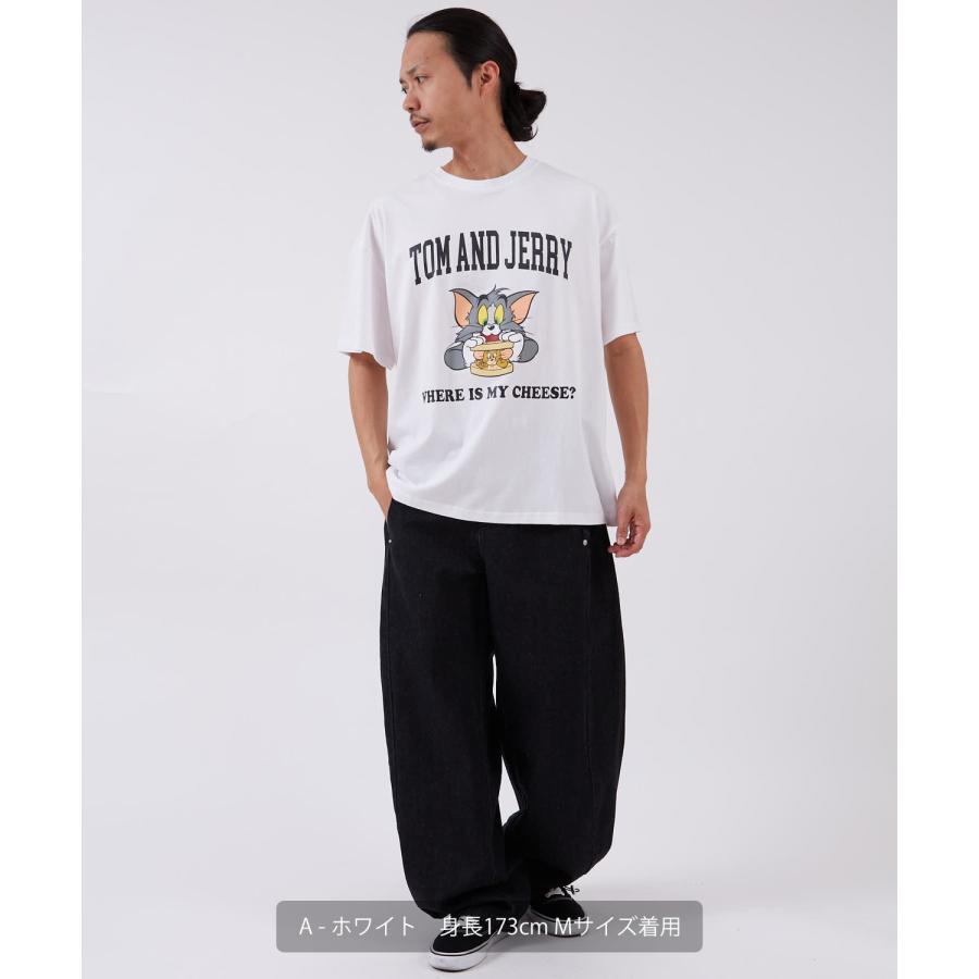 半袖Tシャツ メンズ TOM&JERRY トムとジェリー プリント カットソー カートゥーン 大きめ アメカジ カジュアル スケーター ストリート 古着MIX | improves | 09
