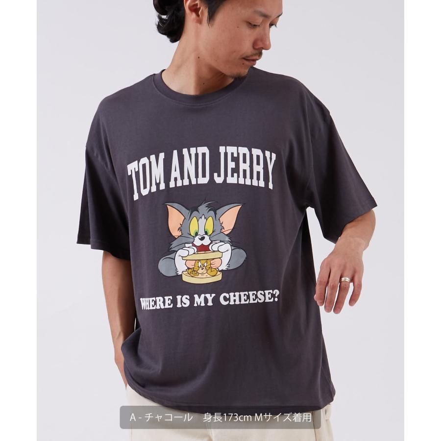 半袖Tシャツ メンズ TOM&JERRY トムとジェリー プリント カットソー カートゥーン 大きめ アメカジ カジュアル スケーター ストリート 古着MIX | improves | 10