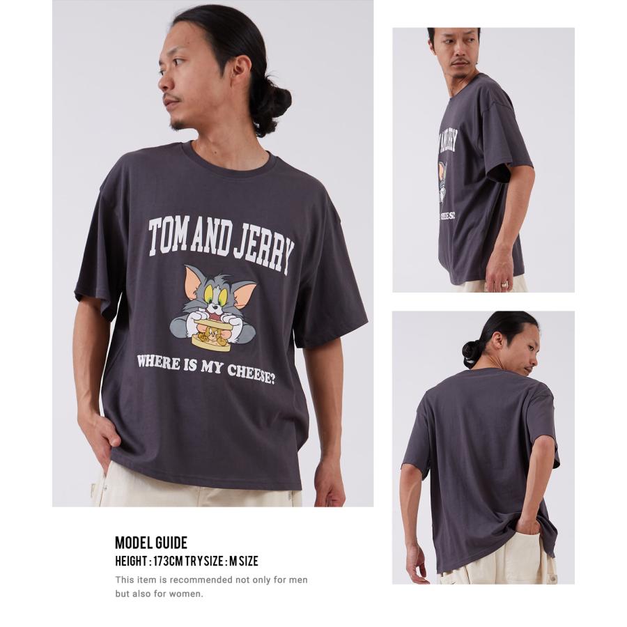 半袖Tシャツ メンズ TOM&JERRY トムとジェリー プリント カットソー カートゥーン 大きめ アメカジ カジュアル スケーター ストリート 古着MIX | improves | 11