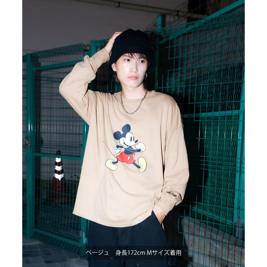 カットソー メンズ ミッキーマウス キャラT キャラクター Tシャツ トップス 綿100％ ロング スリーブ カジュアル アメカジ ストリート スケーター 古着MIX | improves | 14