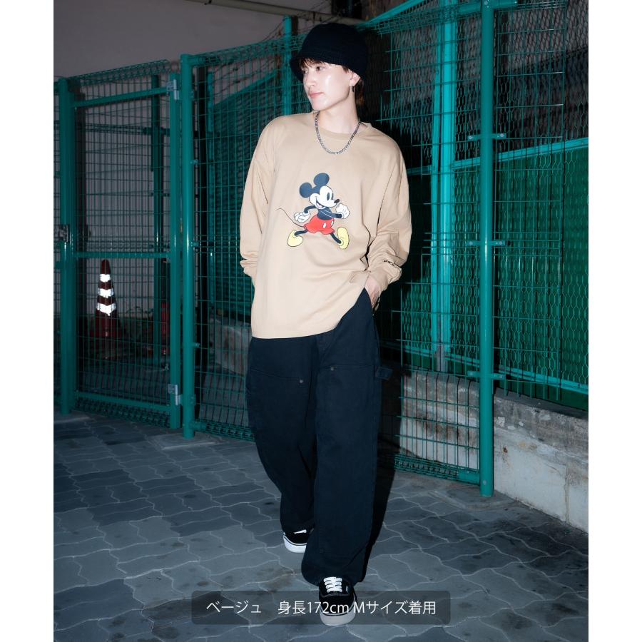 カットソー メンズ ミッキーマウス キャラT キャラクター Tシャツ トップス 綿100％ ロング スリーブ カジュアル アメカジ ストリート スケーター 古着MIX | improves | 15