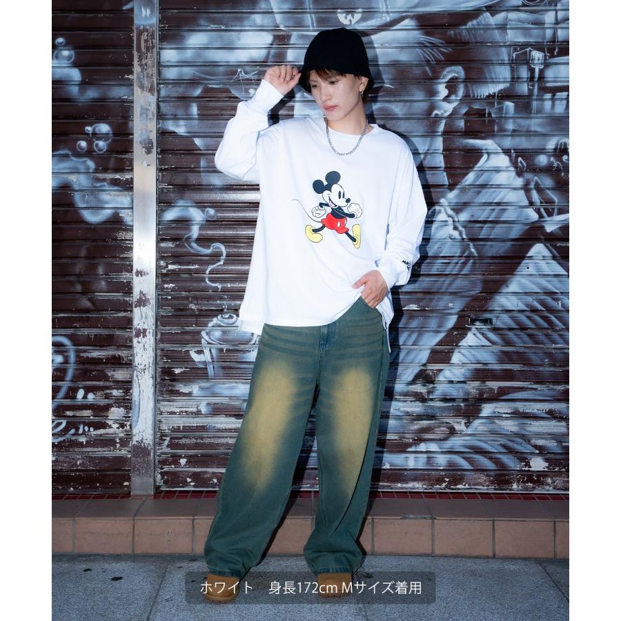 カットソー メンズ ミッキーマウス キャラT キャラクター Tシャツ トップス 綿100％ ロング スリーブ カジュアル アメカジ ストリート スケーター 古着MIX | improves | 07