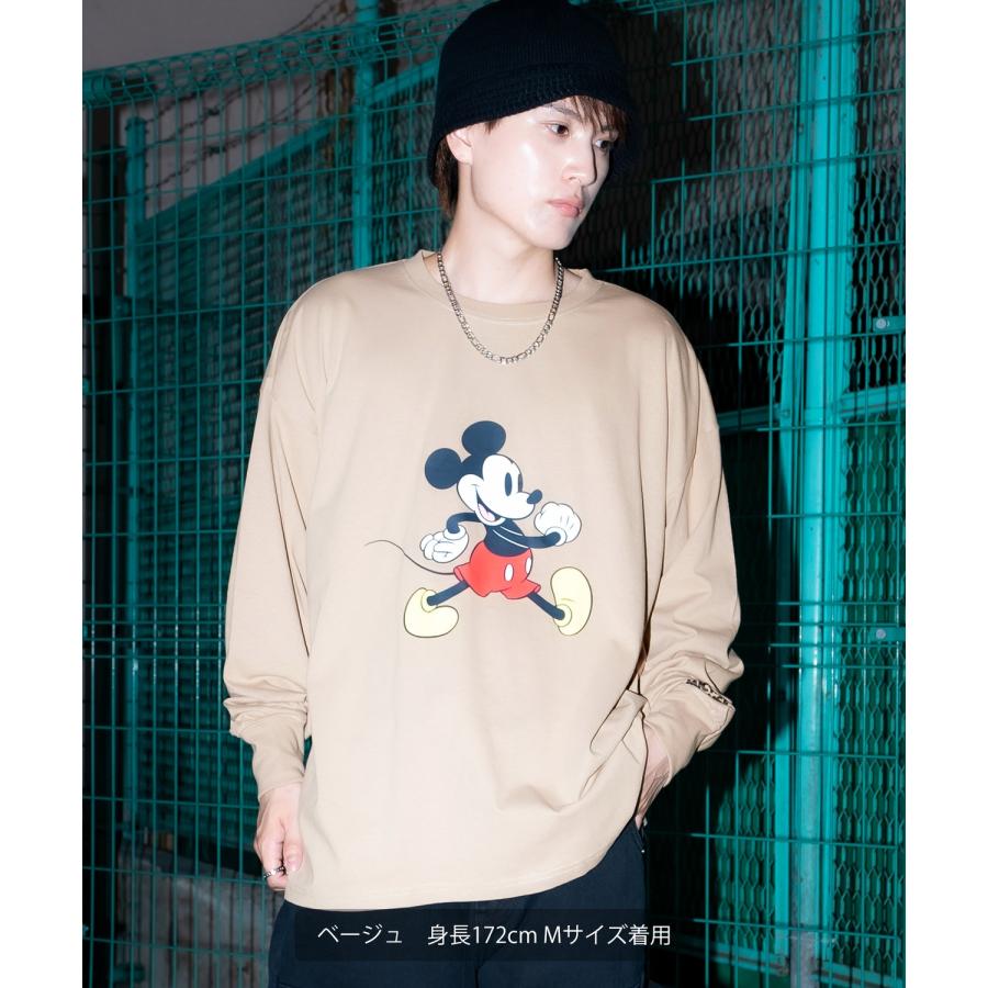 カットソー メンズ ミッキーマウス キャラT キャラクター Tシャツ トップス 綿100％ ロング スリーブ カジュアル アメカジ ストリート スケーター 古着MIX | improves | 11