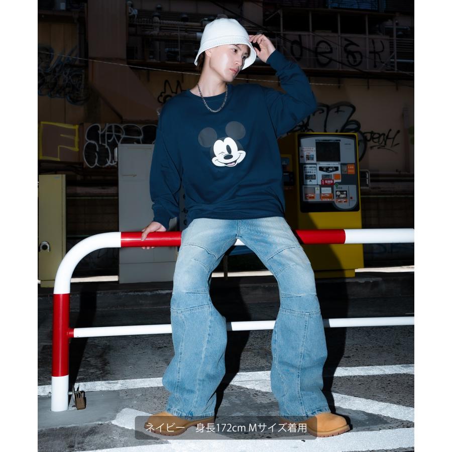 Tシャツ メンズ レディース ミッキーマウス グッズ キャラT キャラクター トップス 綿100％ ロング スリーブ カジュアル ストリート スケーター 古着MIX | improves | 13
