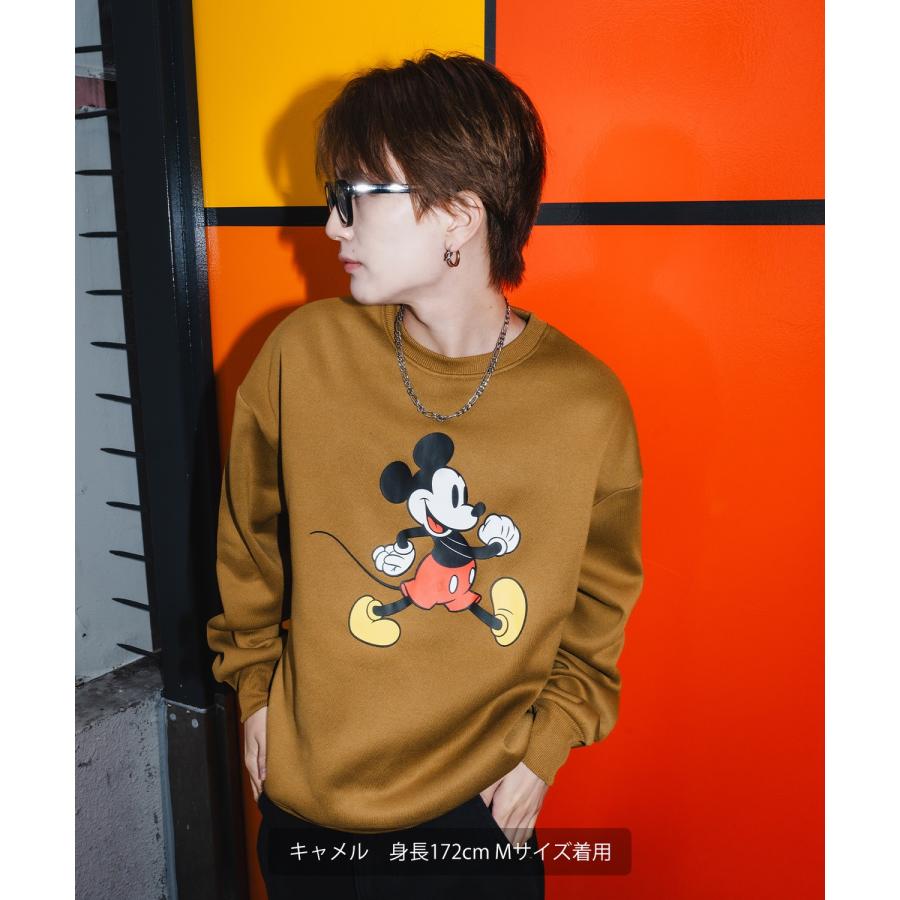 トレーナー メンズ MICKEY ミッキー プリント コットンタッチ 裏起毛 スウェットトレーナー 大きめ アメカジ スケーター ストリート 古着MIX 韓国 | improves | 03