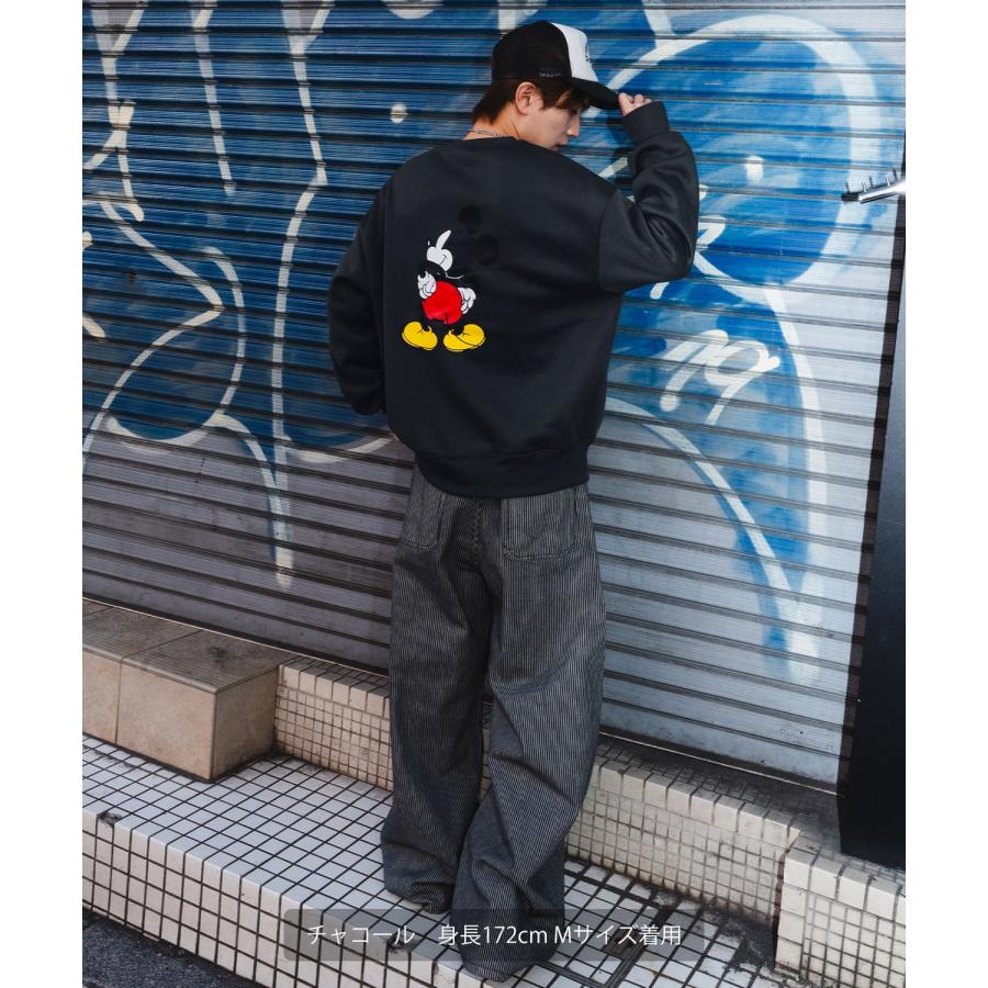 トレーナー メンズ MICKEY ミッキー プリント コットンタッチ 裏起毛 スウェットトレーナー 大きめ アメカジ スケーター ストリート 古着MIX 韓国 | improves | 13