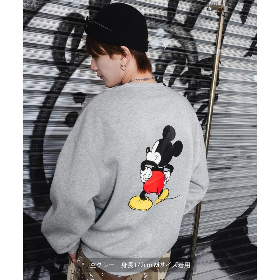 トレーナー メンズ MICKEY ミッキー プリント コットンタッチ 裏起毛 スウェットトレーナー 大きめ アメカジ スケーター ストリート 古着MIX 韓国 | improves | 03