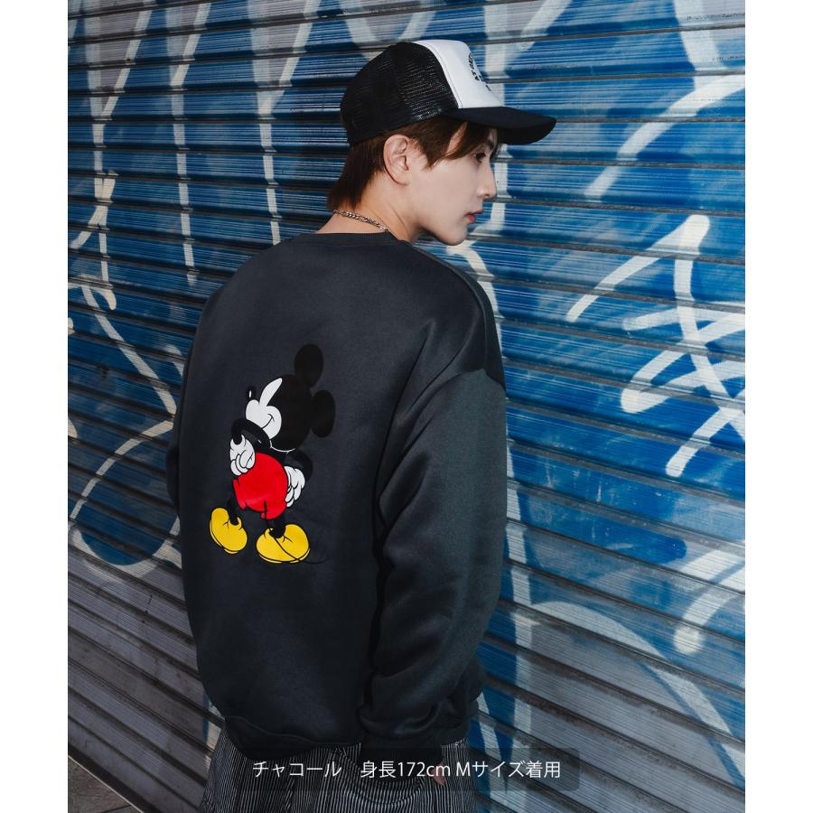 トレーナー メンズ MICKEY ミッキー プリント コットンタッチ 裏起毛 スウェットトレーナー 大きめ アメカジ スケーター ストリート 古着MIX 韓国 | improves | 09