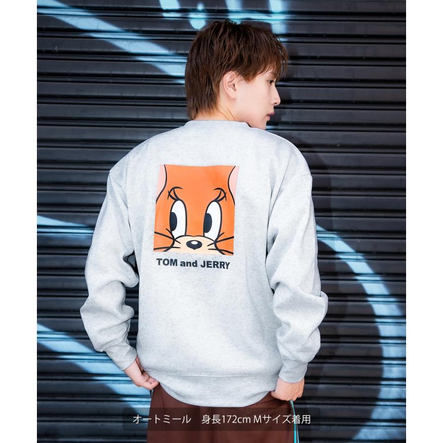 トレーナー メンズ TOM&JERRY  トムとジェリー バックプリント 裏起毛 スウェット クルーネック カートゥーン 大きめ アメカジ ストリート 古着MIX 韓国 | improves | 16