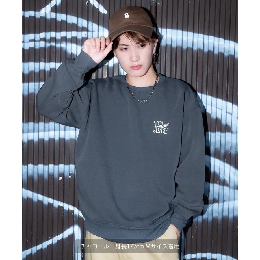 トレーナー メンズ TOM&JERRY  トムとジェリー バックプリント 裏起毛 スウェット クルーネック カートゥーン 大きめ アメカジ ストリート 古着MIX 韓国 | improves | 04