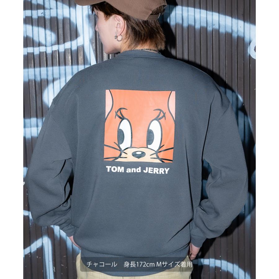 トレーナー メンズ TOM&JERRY  トムとジェリー バックプリント 裏起毛 スウェット クルーネック カートゥーン 大きめ アメカジ ストリート 古着MIX 韓国 | improves | 05