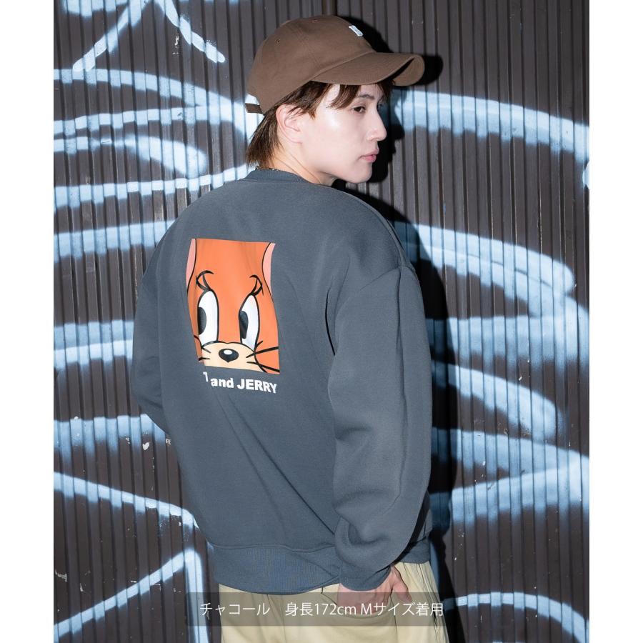 トレーナー メンズ TOM&JERRY  トムとジェリー バックプリント 裏起毛 スウェット クルーネック カートゥーン 大きめ アメカジ ストリート 古着MIX 韓国 | improves | 06