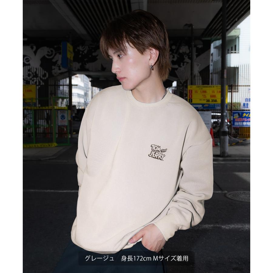 トレーナー メンズ TOM&JERRY  トムとジェリー バックプリント 裏起毛 スウェット クルーネック カートゥーン 大きめ アメカジ ストリート 古着MIX 韓国 | improves | 14