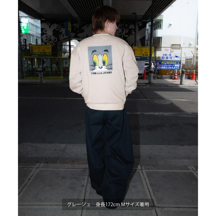 トレーナー メンズ TOM&JERRY  トムとジェリー バックプリント 裏起毛 スウェット クルーネック カートゥーン 大きめ アメカジ ストリート 古着MIX 韓国 | improves | 17