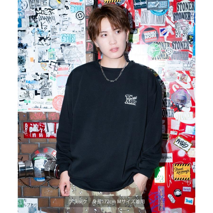 トレーナー メンズ TOM&JERRY  トムとジェリー バックプリント 裏起毛 スウェット クルーネック カートゥーン 大きめ アメカジ ストリート 古着MIX 韓国 | improves | 04