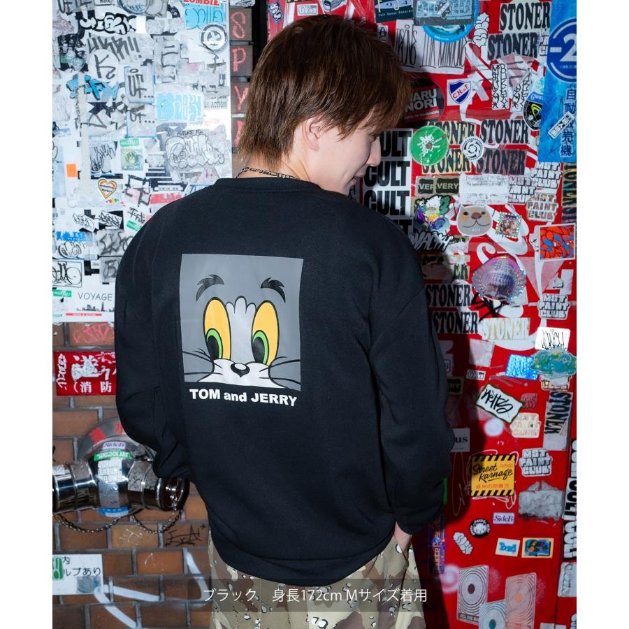 トレーナー メンズ TOM&JERRY  トムとジェリー バックプリント 裏起毛 スウェット クルーネック カートゥーン 大きめ アメカジ ストリート 古着MIX 韓国 | improves | 06