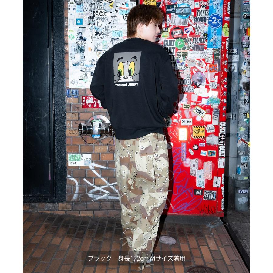 トレーナー メンズ TOM&JERRY  トムとジェリー バックプリント 裏起毛 スウェット クルーネック カートゥーン 大きめ アメカジ ストリート 古着MIX 韓国 | improves | 08