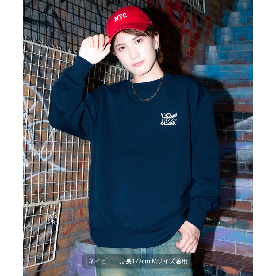 トレーナー メンズ TOM&JERRY  トムとジェリー バックプリント 裏起毛 スウェット クルーネック カートゥーン 大きめ アメカジ ストリート 古着MIX 韓国 | improves | 09