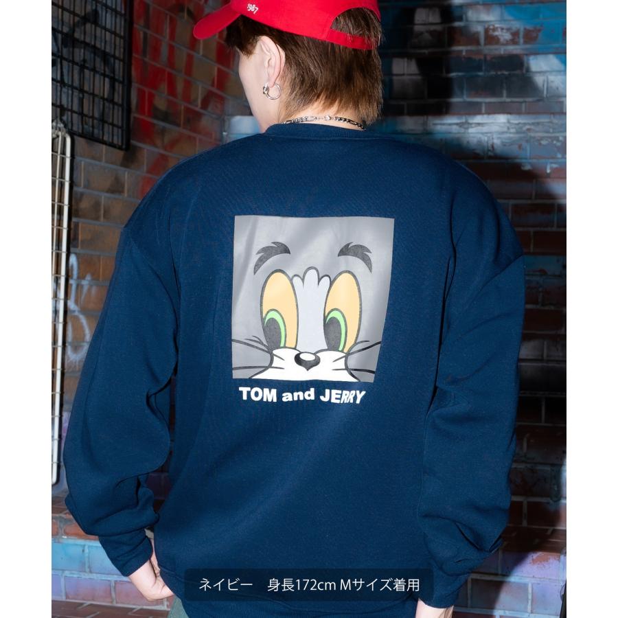 トレーナー メンズ TOM&JERRY  トムとジェリー バックプリント 裏起毛 スウェット クルーネック カートゥーン 大きめ アメカジ ストリート 古着MIX 韓国 | improves | 10