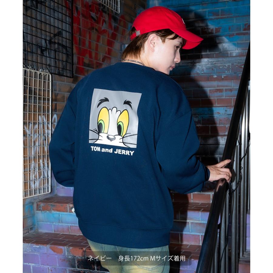 トレーナー メンズ TOM&JERRY  トムとジェリー バックプリント 裏起毛 スウェット クルーネック カートゥーン 大きめ アメカジ ストリート 古着MIX 韓国 | improves | 11