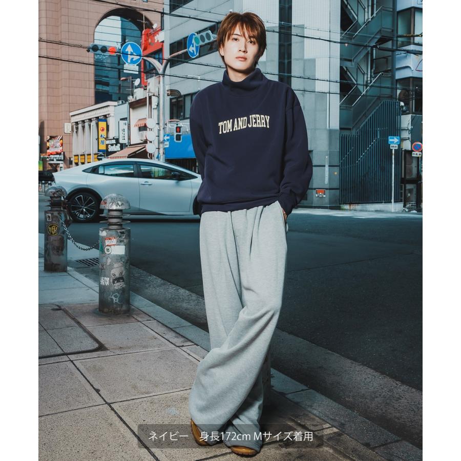 トレーナー メンズ TOM&JERRY トムとジェリー プリント コットンタッチ 裏起毛 スウェット ハイネック 大きめ アメカジ スケーター ストリート 古着MIX 韓国 | improves | 07