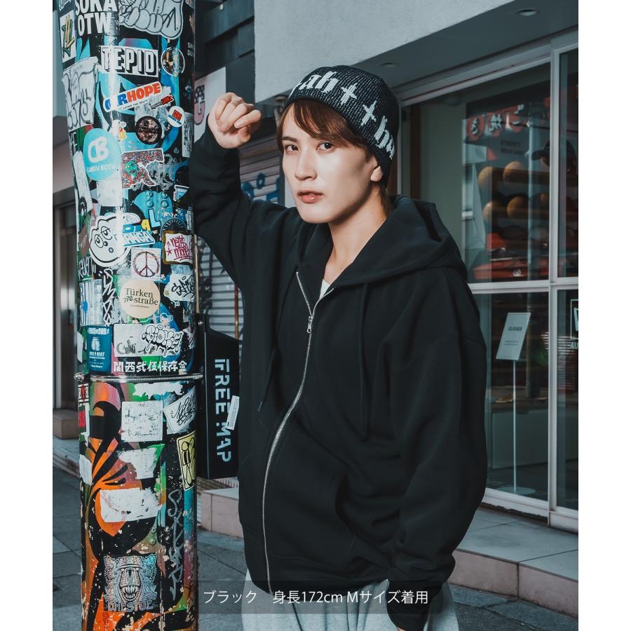 ジップパーカー メンズ レディース 裏起毛 綿タッチ スウェット フルジップ パーカー オーバーサイズ ビッグシルエット 無地 ストリート 韓国 | improves | 08